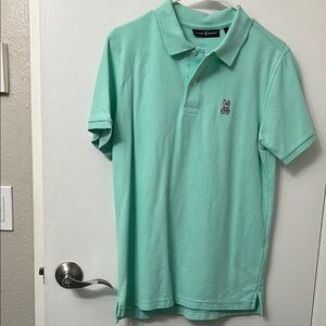 Psycho Bunny Men's Light Green Polo Shirt